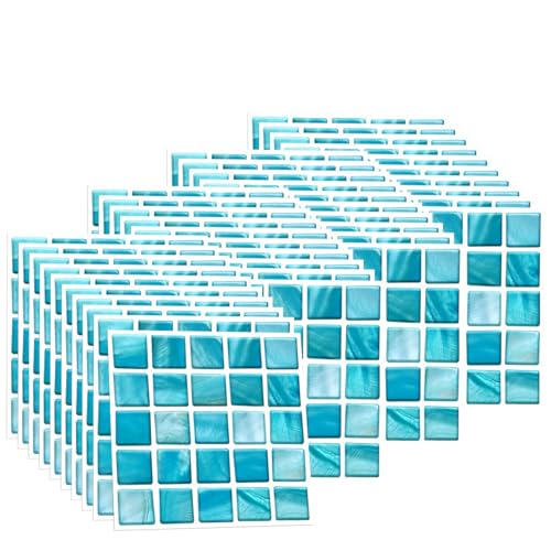 20 calcomanías decorativas para azulejos estilo mosaico, papel tapiz autoadhesivo impermeable para despegar y pegar en la pared, muebles de vidrio para transformación de cocina, baño y habitación (40