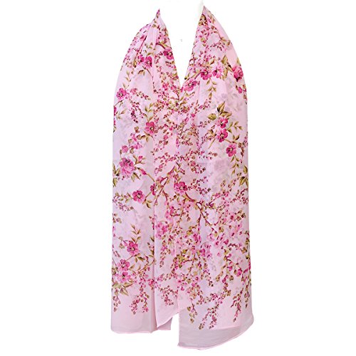 allydrew Fashionable Floral Nature Chiffon Long Scarf2