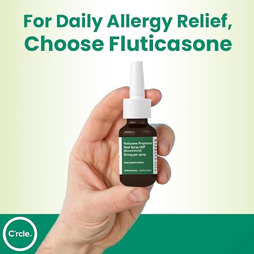 Miniatura 7 de FlutiCare - 120 aerosoles nasales con medición propionato de fluticasona 50mcg alivio durante la temporada de alergia de polen polvo caspa y