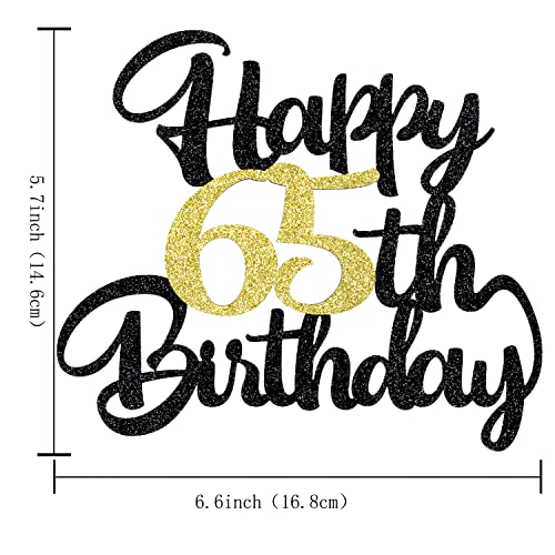 Image of Klionjor 65th Happy birthday cake topper party decoration gift plugin | Cheers to 65 Years,65 & Fabulous /Hello 65th Legend since Awesome since1876 Straight Outta Party Decoration Gift Plugin