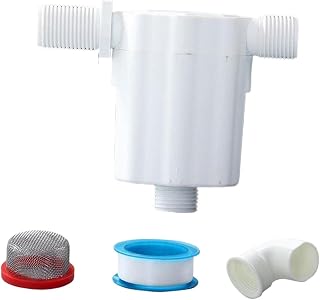Yajuyi Controle Automático de Níveis de água, Durável, Controle de Níveis de Líquido de Rosca Macho para Piscina, Tanque de água, Aquários, Lado externo de 3/4"