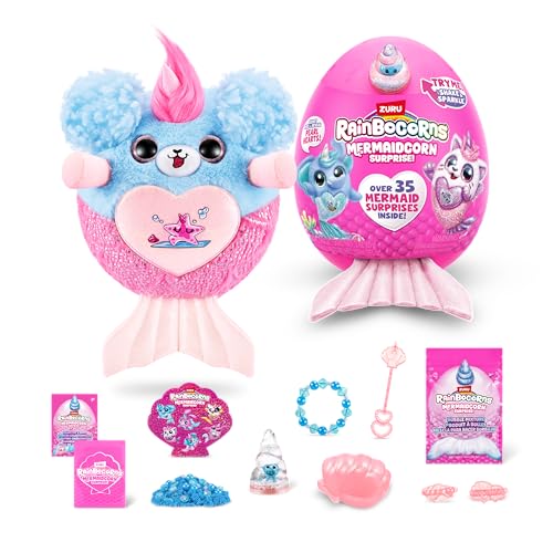 Rainbocorns Mermaidcorns Serie 7 Welpe - Plüsch zum Sammeln, über 35 Überraschungen, Meerjungfrauen-Kostümzubehör, Geschenkidee für Mädchen (Welpe), Mittel, Puppy