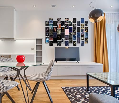 Image of Pack of 54 Moonlight Wall Collage Kit Posters - 4 x 6 Inches Wall Decor Poster - Wall Art For Bedroom, Living room, Office - 1 Tissue Tape