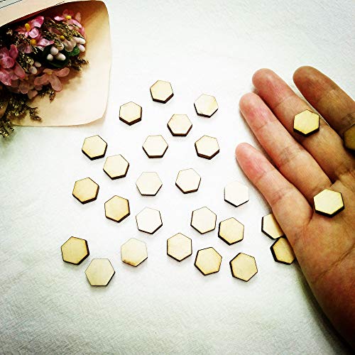 Hexagon Studs Earring Wood,Natural Wood Earrings Blanks,Diy Unfinished Laser Cut Wood Jewelry Accessories 60Pcs (12Mm) #TOP4