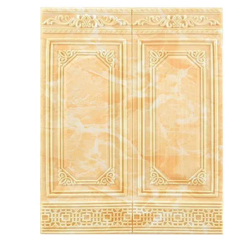 Pared 3d,Ladrillo 3d Adhesivo Pared 10 Uds., 70x90cm, revestimiento de madera autoadhesivo impermeable, pegatina protección pared, fondo sala estar(EDG-3)