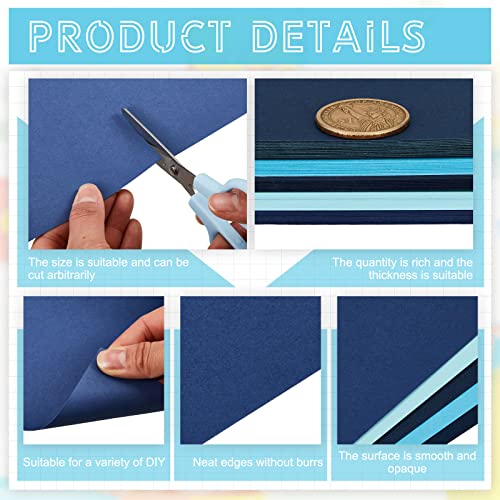 100 Sheets Cardstock Paper 8.5 X 11 Inches Card Stock Solid Core Printer Paper For Scrapbooking Diy Arts Crafts Making School Office Home Supplies (Blue Series) #TOP3