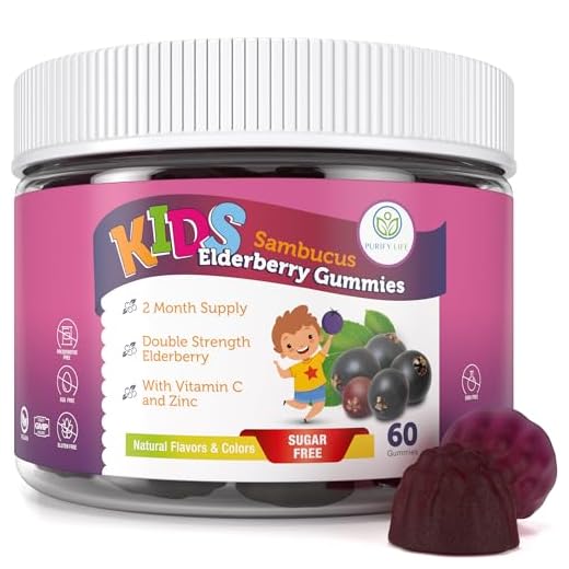 Elderberry Gummies for Kids & Toddlers (60 Day Supply) Sambucus Immune Booster with Zinc & Vitamin C - 75mg Allergy Cold Relief Support - Chewable Supplement Replace Capsules Pills Tablets and Syrup