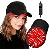 Viconor Laser Hair Growth Cap, Red Light Therapy for Hair Growth for Men and Women, Black Cap
