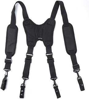 Police Heavy Duty Belt Suspenders,Tactical Duty Belt Harness Suspenders,Mens Padded Tool Belts,Adjustable Police Tool Belt Suspenders with 4 Loop Attachments (Style#2)