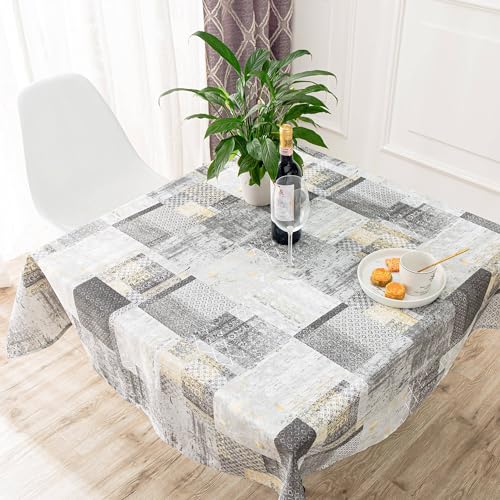 DALINA Textil - Mantel para Mesa Rectangular Estampado, 100% Poliester, Lavable, Impermeable, 140 x 140 cm