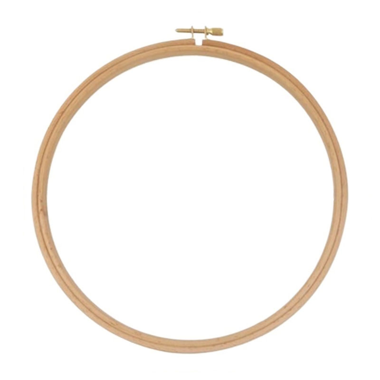 Sthoyn One Color Home Embroidery Hoops For Diy Hand Sewing, Circle Wooden Cross Stitch Hoop Ring, Adjustable Sewing Hoop Cross Stitch Accessories(Circular 15.5Cm)
