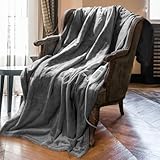 Mlivrom Heated Throw Blanket with 1-9 hrs Timer Auto-Off & 8 Heating Levels,Flannel Electric Blanket Throw ETL Certification,Machine Washable Full Body Warming Blankets