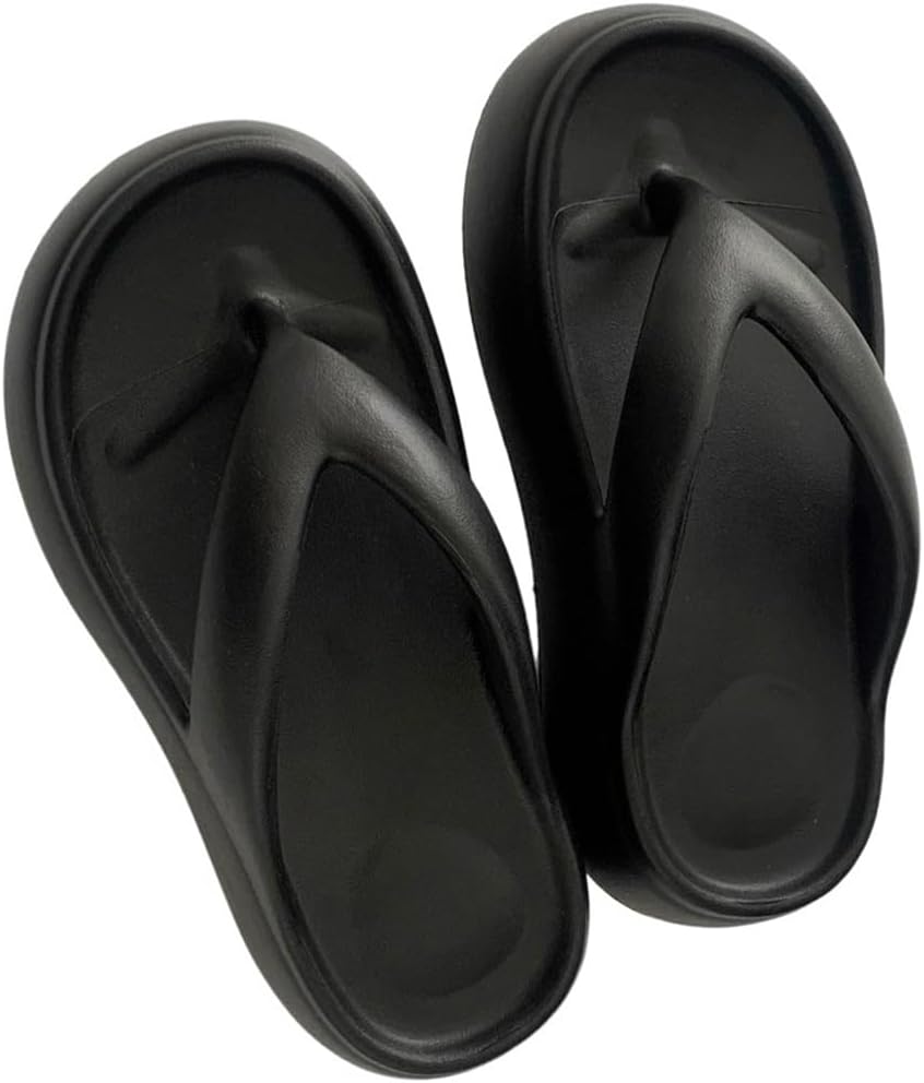 Harssidanzar Womens Platform Flip Flops EVA, 6cm Heel Thick Sole Trendy Thong Sandals for Daily Wear & Beach HL228US - Image 2