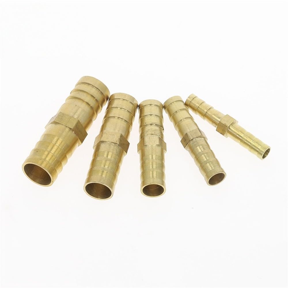 Raccord droit en laiton pour tuyau d'arrosage, embouts cannelés égaux, diamètres 4 mm, 6 mm, 8 mm, 10 mm, 12 mm, 14 mm et 19 mm, adaptateur de connect