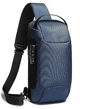 Amazon.com: Mochila antirrobo para el pecho, impermeable, con puerto de  carga USB para hombres y mujeres, Azul / Patchwork : Ropa, Zapatos y Joyería