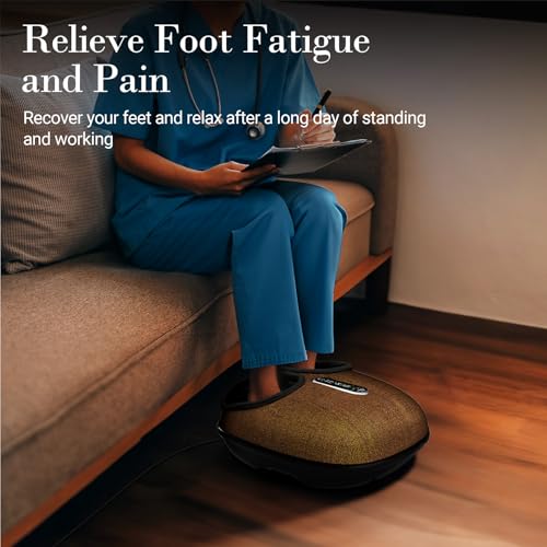 Image of CuPiLo Foot Massager with Heat, FSA Eligible HSA Store, Shiatsu Feet Massager with Remote Control, 5 Level Compression Knead Foot Massage for Plantar Fasciitis, Birthday Gifts for Women Men Mom Dad