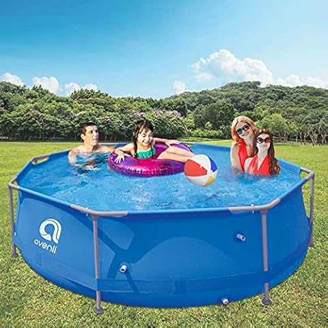 Avenli 98249 10ft Round Super Steel Family Pool / Heavy Duty Material / Easy to Install / Anti-Corrosion Technology / Ideal for Summer Garden Parties and BBQs Cover