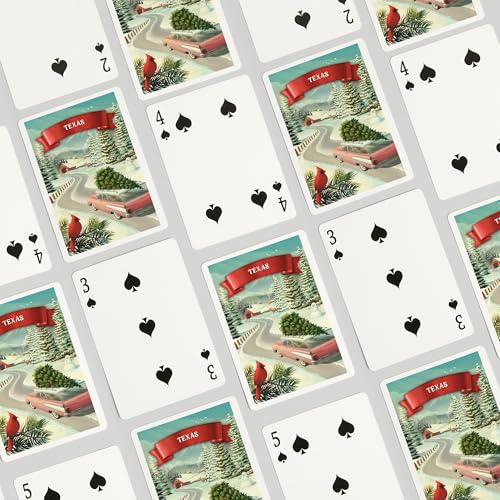 Lantern Press 52 Naipes Poker Tradición Texas Navidad miniatura 4