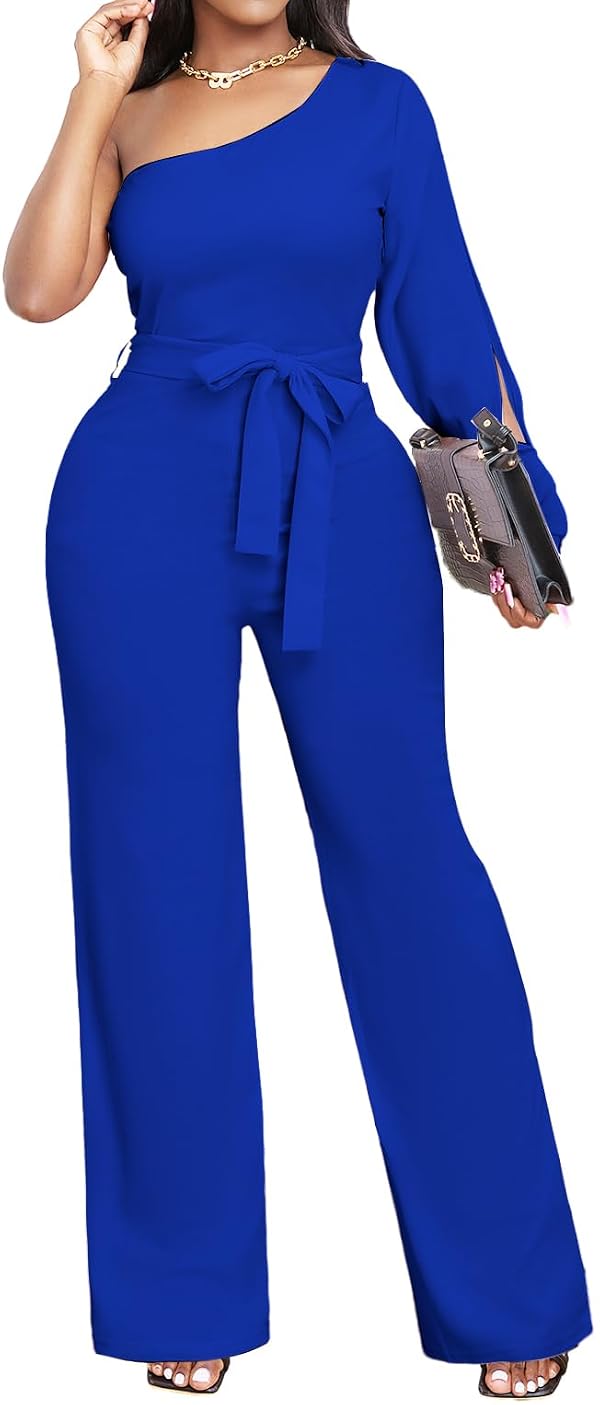 sexycherry Royal Blue Jumpsuits for Women Dressy Formal One Piece Outfits by sexycherry - Used condition - US$36.58