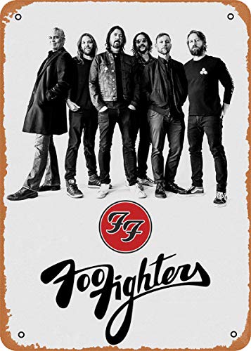 EICOCO Foo Fighters Plaque Poster Metal Tin Sign 8" x 12" Vintage Retro Wall Decor