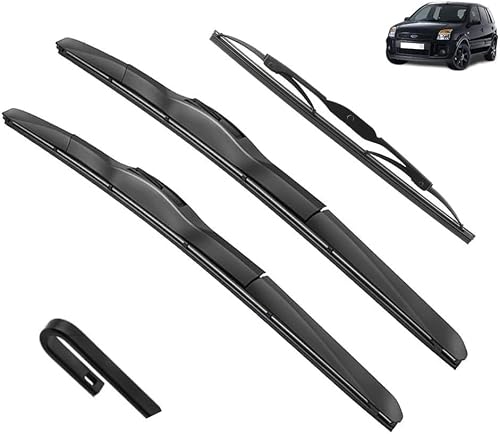 ZhangXD Front Windscreen Wipers For Ford Fusion Europe Hatchback 2002-2012, Windshield Window Brush Front Wiper Blades All-Weather Replacement Set Easy Installation
