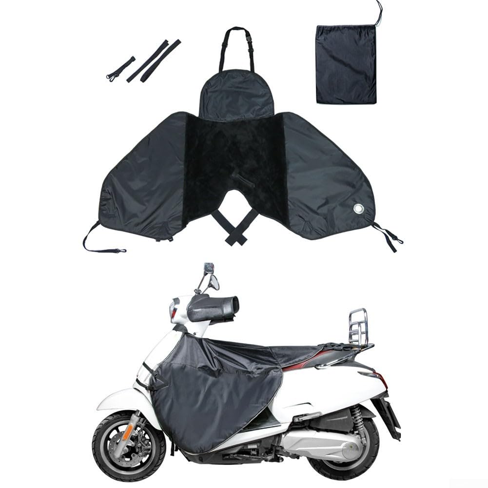 Scaldamuscoli isolati impermeabili antivento per moto e scooter, in tessuto Oxford 420D, abbigliamento da equitazione, nero, 40 x 28 cm