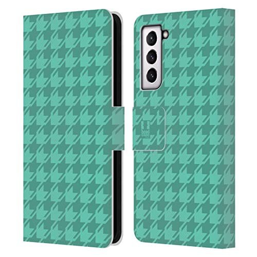 Protégez votre écran : étui portefeuille en cuir Samsung S21 FE 5G anti-choc motif cyan