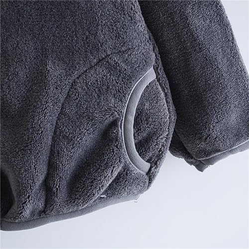 Boys Girls Fleece Thicken Warm Coat with Pocket Toddler Kids Faux-Fu𝐫 Outwear Long Sleeve Furry Plush Outerwear4