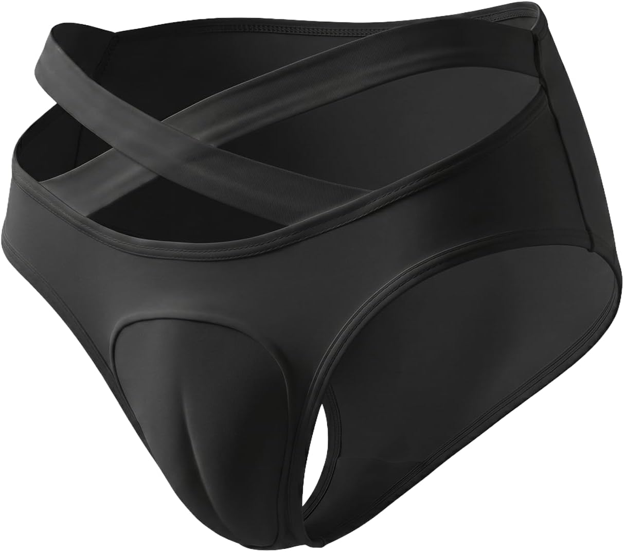 Gaff Panties For Men, Criss-Cross Waistband & Cut-Out Design, Milk Silk Tucking Underwear Shaping For Femboy