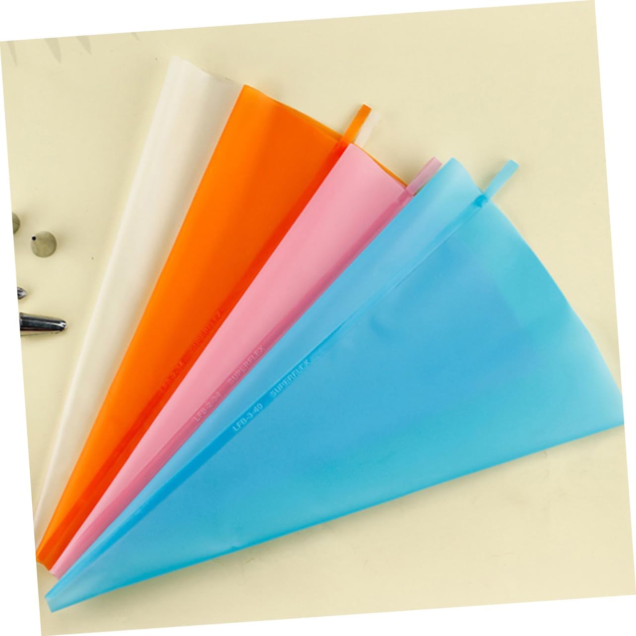 3pcs Silicone Pastry Bags Reusable Piping for Cake Decorating