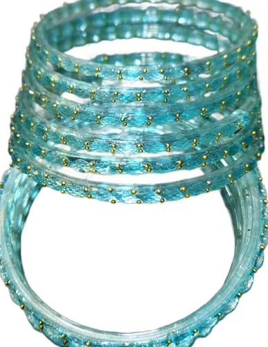 Image of JPS Plain and Glossy Finished Raindrop Glass Bangles Set for Women & Girls | Traditional Ethnic Chudi for Wedding, Party & Regular- Set of 12 Pcs of One Colour | Wedding Special