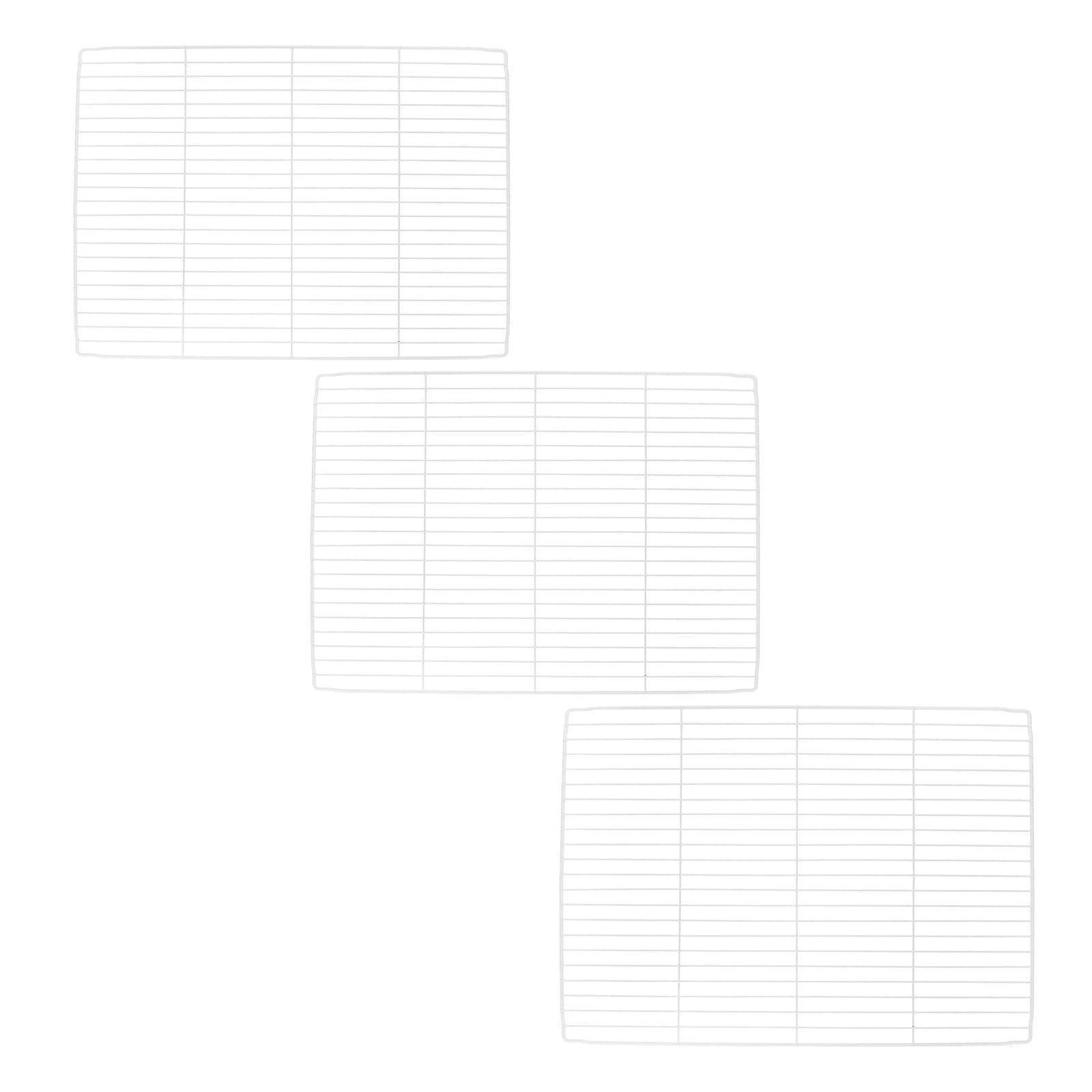 POPETPOP 3 Piezas Separador de Estante para Refrigerador, Divisor para Congelador Horizontal, 18x14x0,2 Pulgadas, Hierro, Blanco, Ajustable, Mejora la Visibilidad, CREA Espacios Dedicados,
