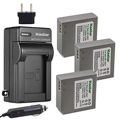 Kastar 3 Pack Battery +Charger for Samsung IA-BP85ST IA-BP85NF HMX-H100 HMX-H104 HMX-H105 HMX-H106 SC-HMX10 HMX20C SC-MX10 SC-MX20 SMX-F30 SMX-F33 SMX-F34 VP-HMX08 VP-HMX10 VP-MX10 VP-MX20 VP-MX25