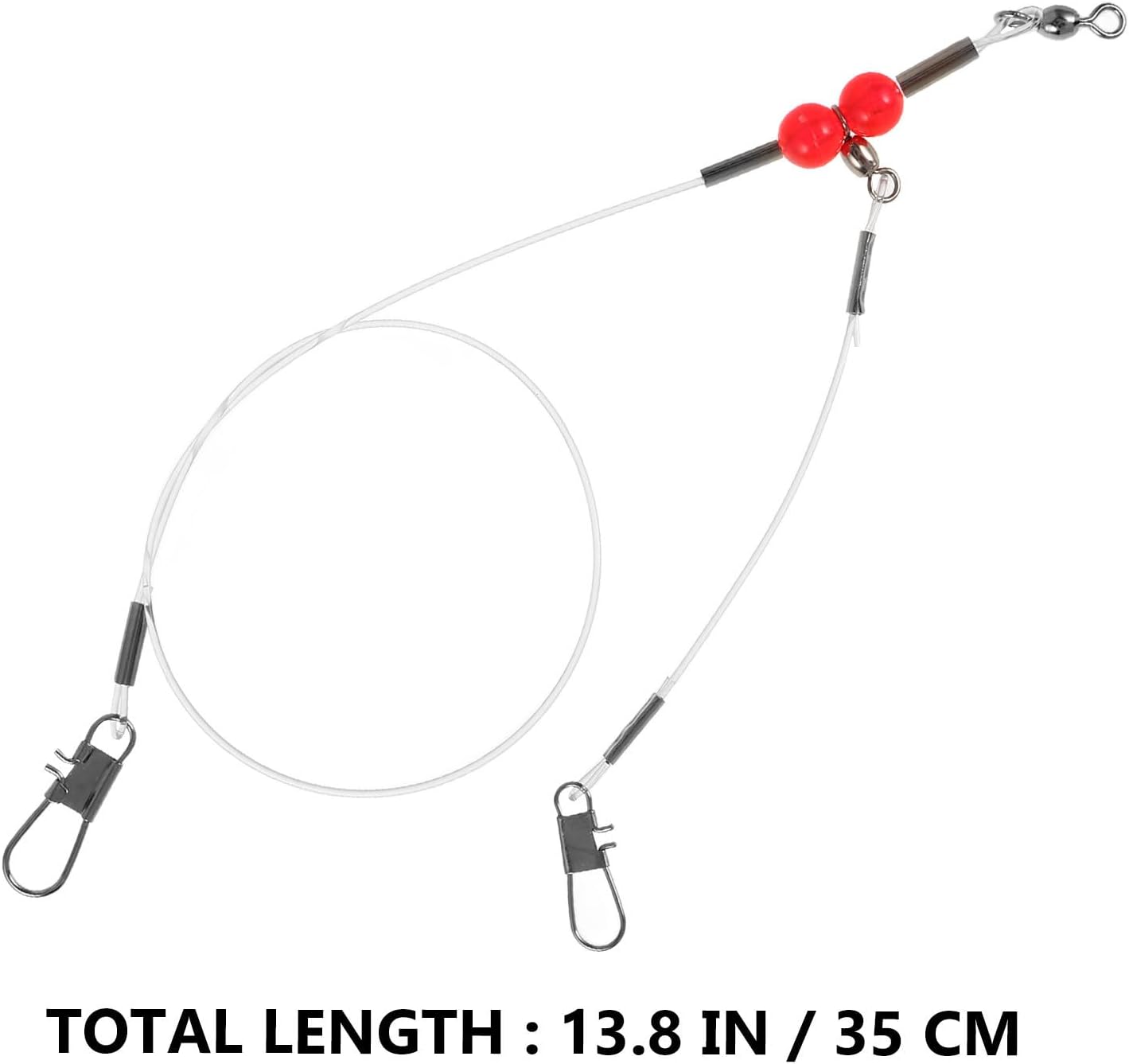 Fishing Leaders Versatile Use High-Strength Stainless Steel and Nylon Wire Leaders 6pcs with Swivels for Lure Fishing for Saltwater and Freshwater