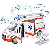 Effets sonores et légers: la voiture jouet propose des effets sonores et légers qui peuvent être activés en appuyant sur le bouton sur le toit..Cela ajoute un temps cool et excitant à la récréation..Le jouet est alimenté par 2 piles AA (inclus), garantissant une puissance et facilement remplaçable pour un jeu immédiat.