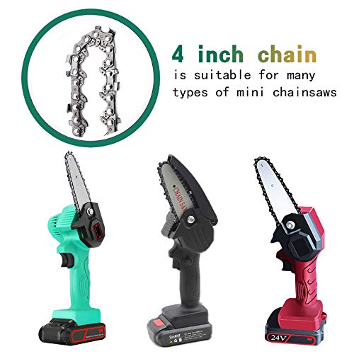 DAANT Chain Saw Chains, for 4 Inch Mini Cordless Handheld Electric Chainsaw, Shape and Wear Resistance, Smooth Cutting, Easy to Install (4 Inch)