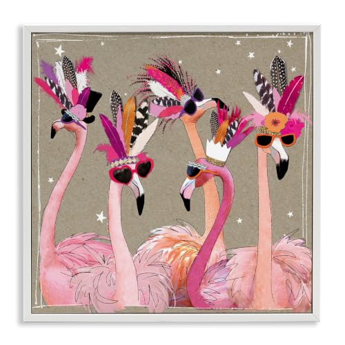 'Fancy Pants Flamingos'| Framed Giclee Art