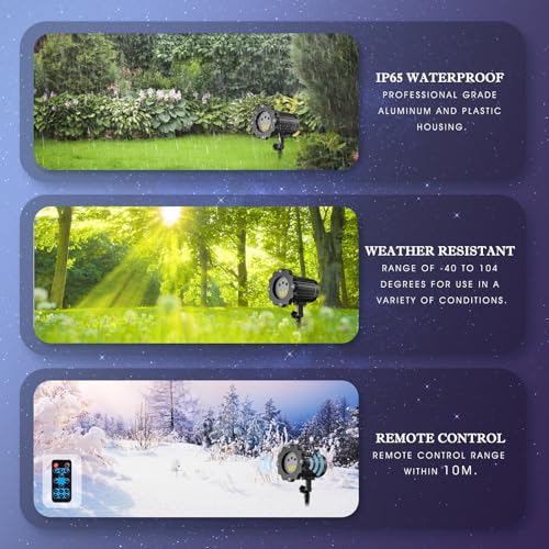 Jersige Christmas Projector Light, Outdoor Lights Projector Waterproof Remote Control - Image 4