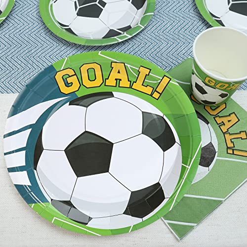 Soccer Birthday Party Supplies (Serves 24) Dinner Plates, Dessert Plates, Cups, Napkins. Soccer Baby Shower Decorations For Kids, Boys, Girls And More. Soccer Birthday Party Decorations. #TOP2