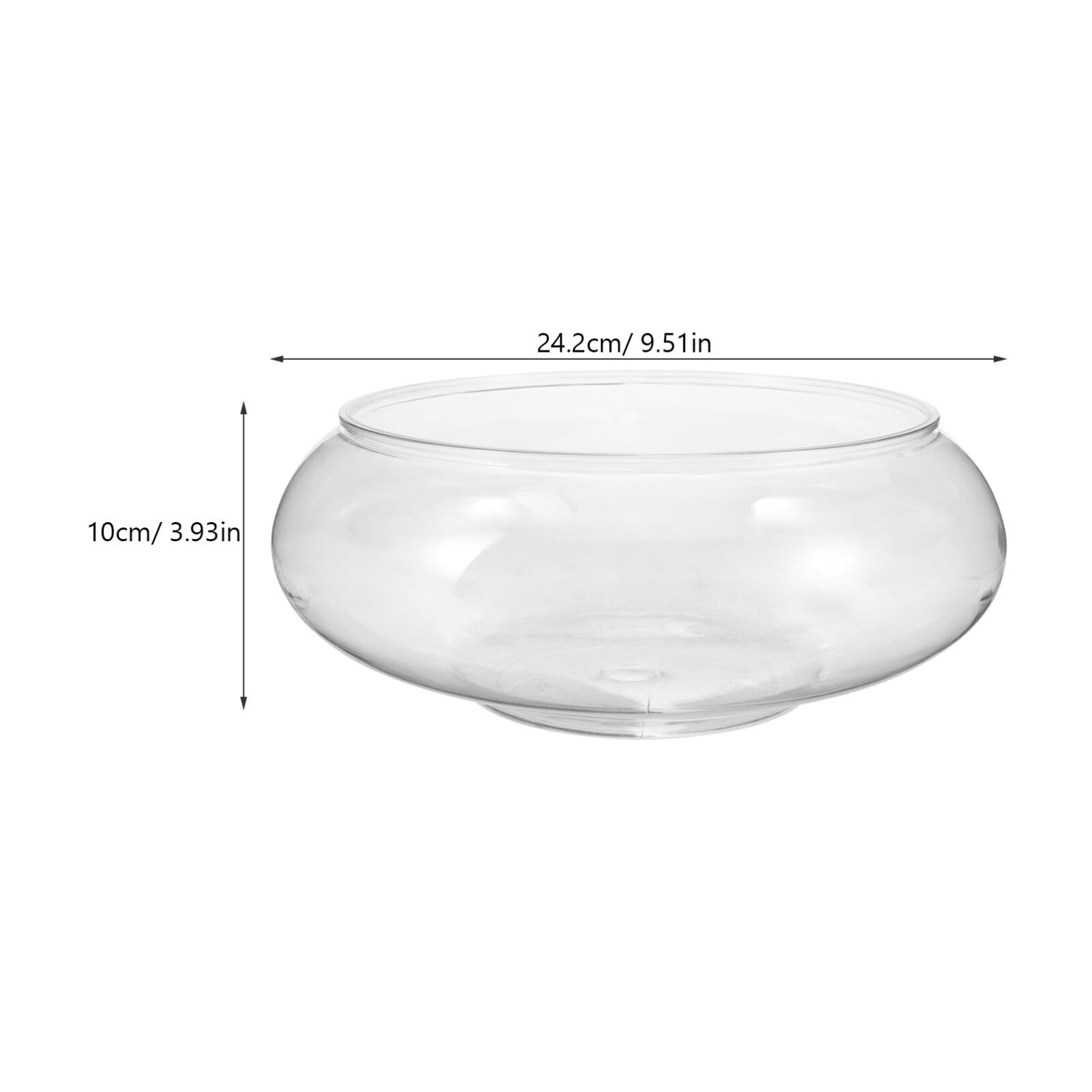 EXCEART Pecera Grande y Transparente - Florero Terrario Macetero Hidropónico Para Suculentas y Plantas De Aire - Contenedor De Plástico Para Fiesta 2800Ml