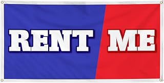 Vinyl Banner Multiple Sizes Rent Me Business C Business Outdoor Weatherproof Industrial Yard Signs Blue 4 Grommets 24x36Inches