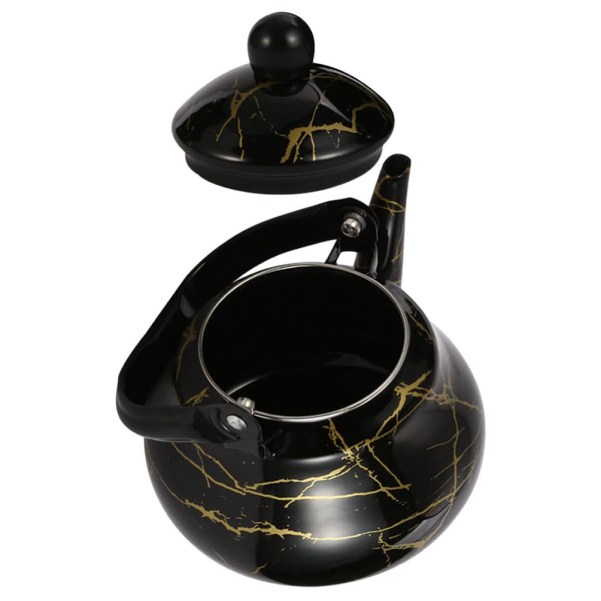 Bouilloire domestique en émail noir 2,5 L induction feu