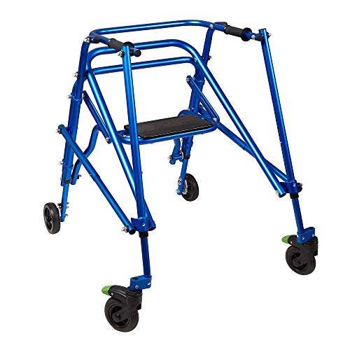 Klip Lightweight Posterior Rollator Walker/Gait Trainer 4 Wheel - with Flip-Up Seat