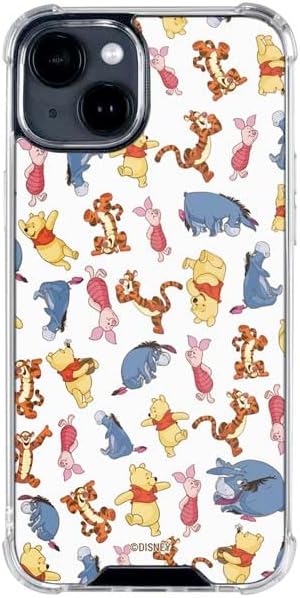 Skinit Clear Phone Case Compatible with iPhone 15 Plus - Officially Licensed Disney Winnie The Pooh Character Pattern Design