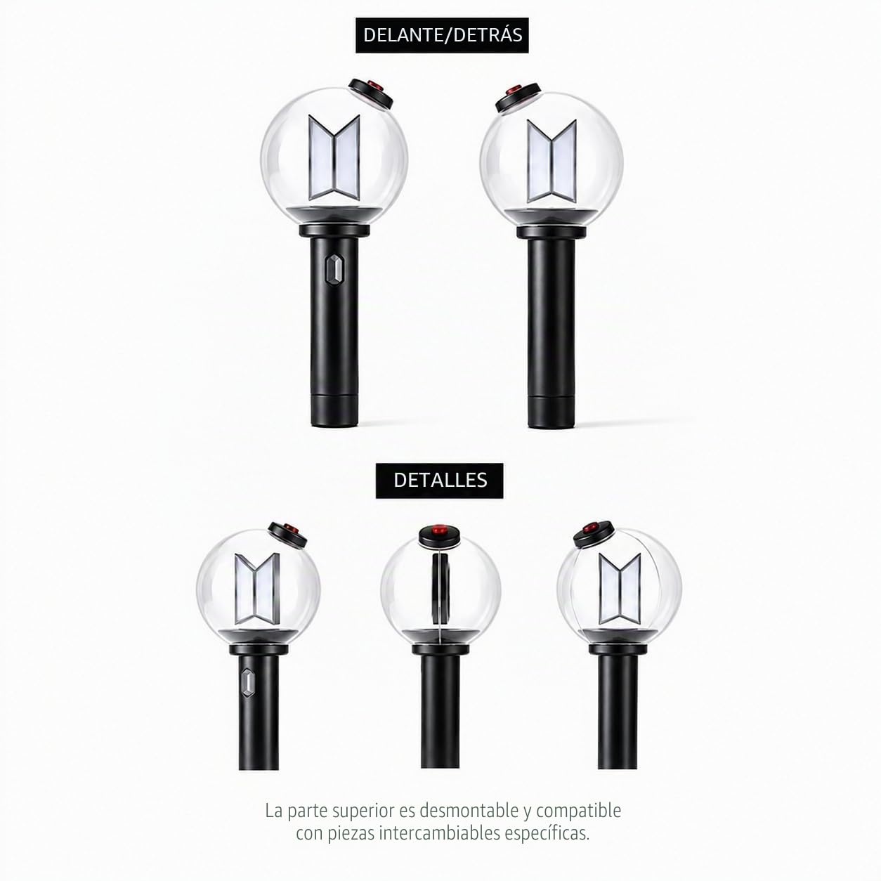 B.T.S Official LIGHTSTICK VER.4 con 10 tarjetas fotográficas