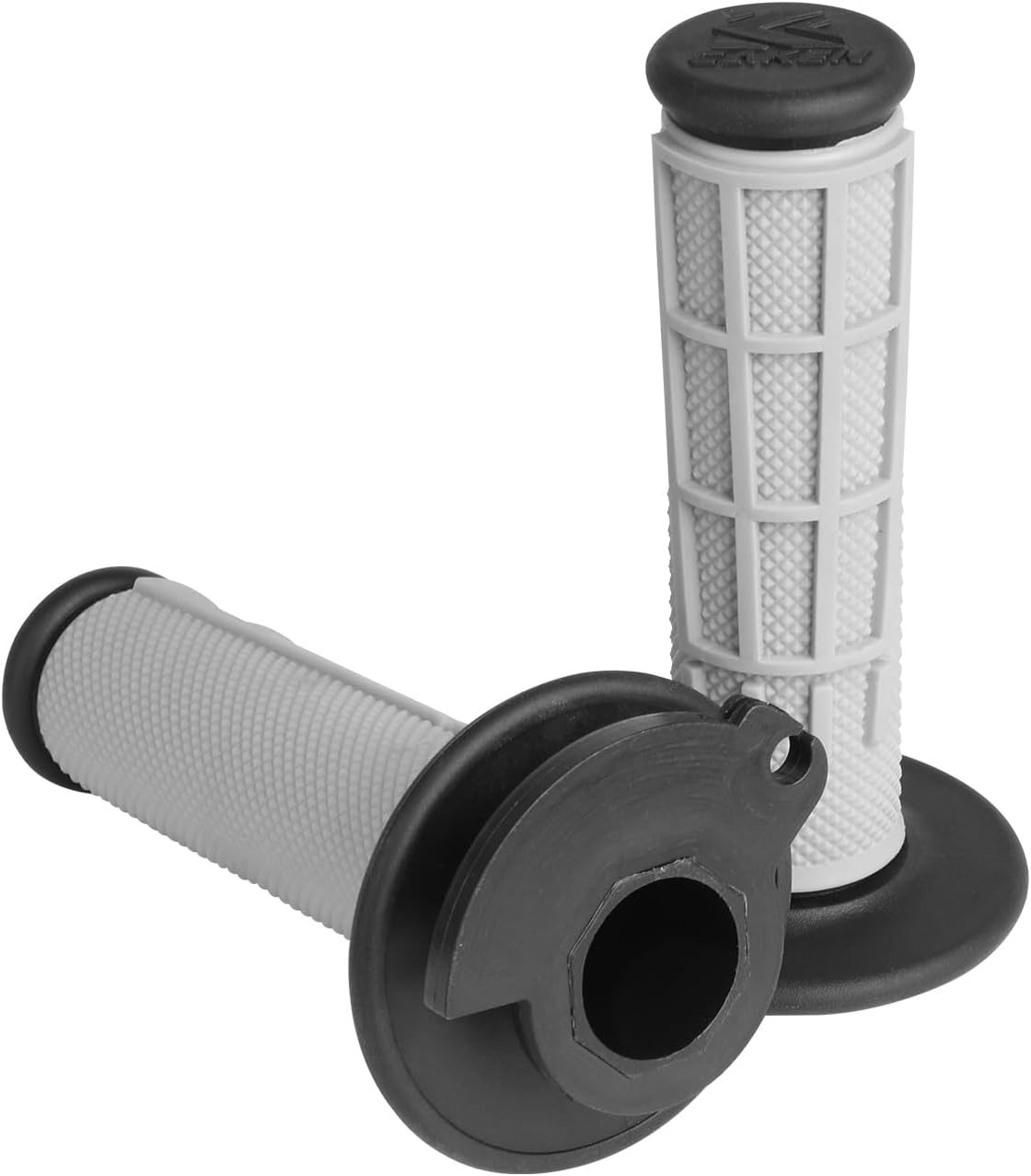 PRO CAKEN 22mm 7/8" Universal Motorcycle Rubber Non Slip Lock-on Grips Handle for 250SX-F/XC-F 06-21 250EXC-F/XCF-W 06-21 350SX-F/XC-F 11-21 400-530SX-R/EXC 04-21