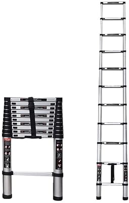 Premium Aluminum Extension Ladder Non-Slip 17.72ft Telesladder 330lbs Capacity Ideal for Indoor & Outdoor Use Lightweight & Durable Perfect for Home & Work.