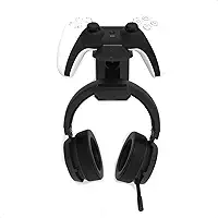 Sculpy Suporte de Parede para 1 Controle Playstation 5 PS5 e Headset Headphone Gamer VN