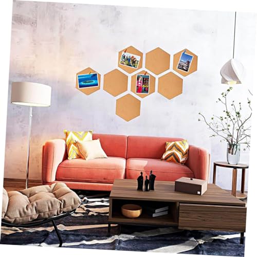 Tableau liège autocollant affichage mural décoration DIY bureau maison 8pcs - 5