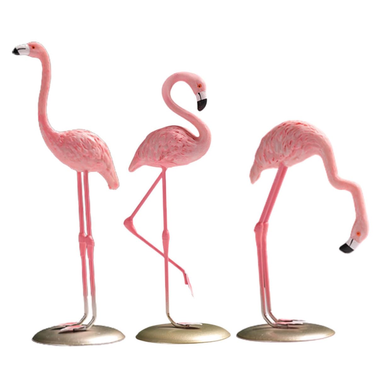 Statues de flamants roses résine résistantes aux intempéries pour jardin